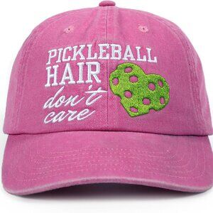 Embroidered Pickleball Cap - Funny Gifts for Women, Lovers, Players - Adjustable